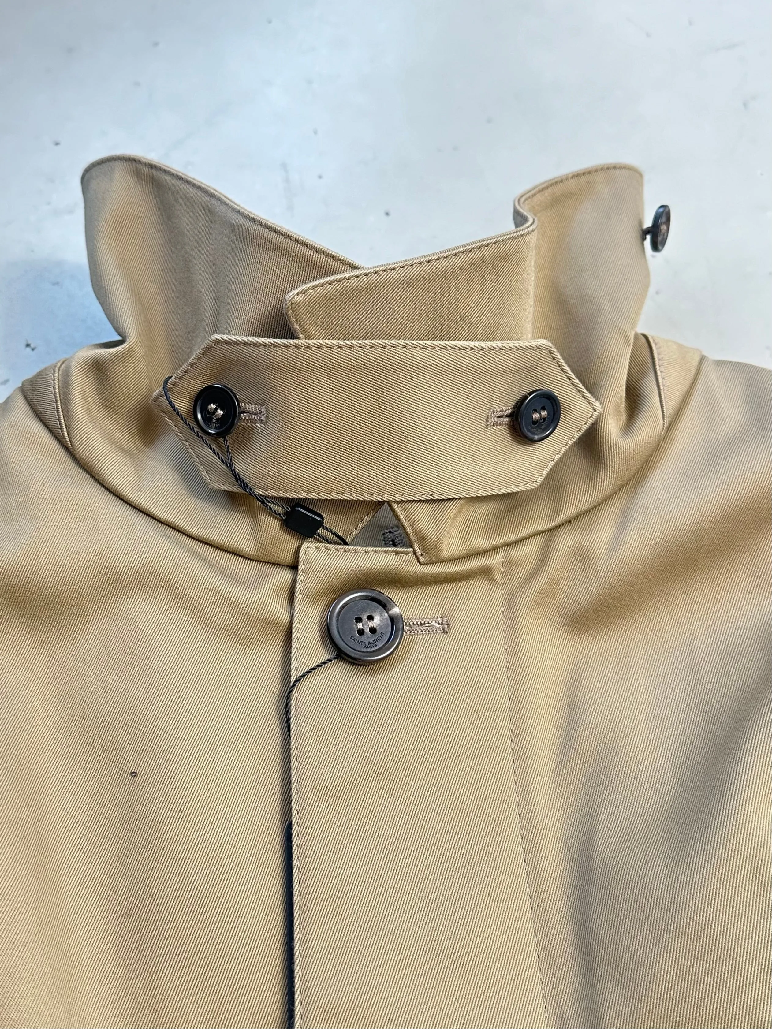 Saint Laurent x Mackintosh Leopard Lined Coat