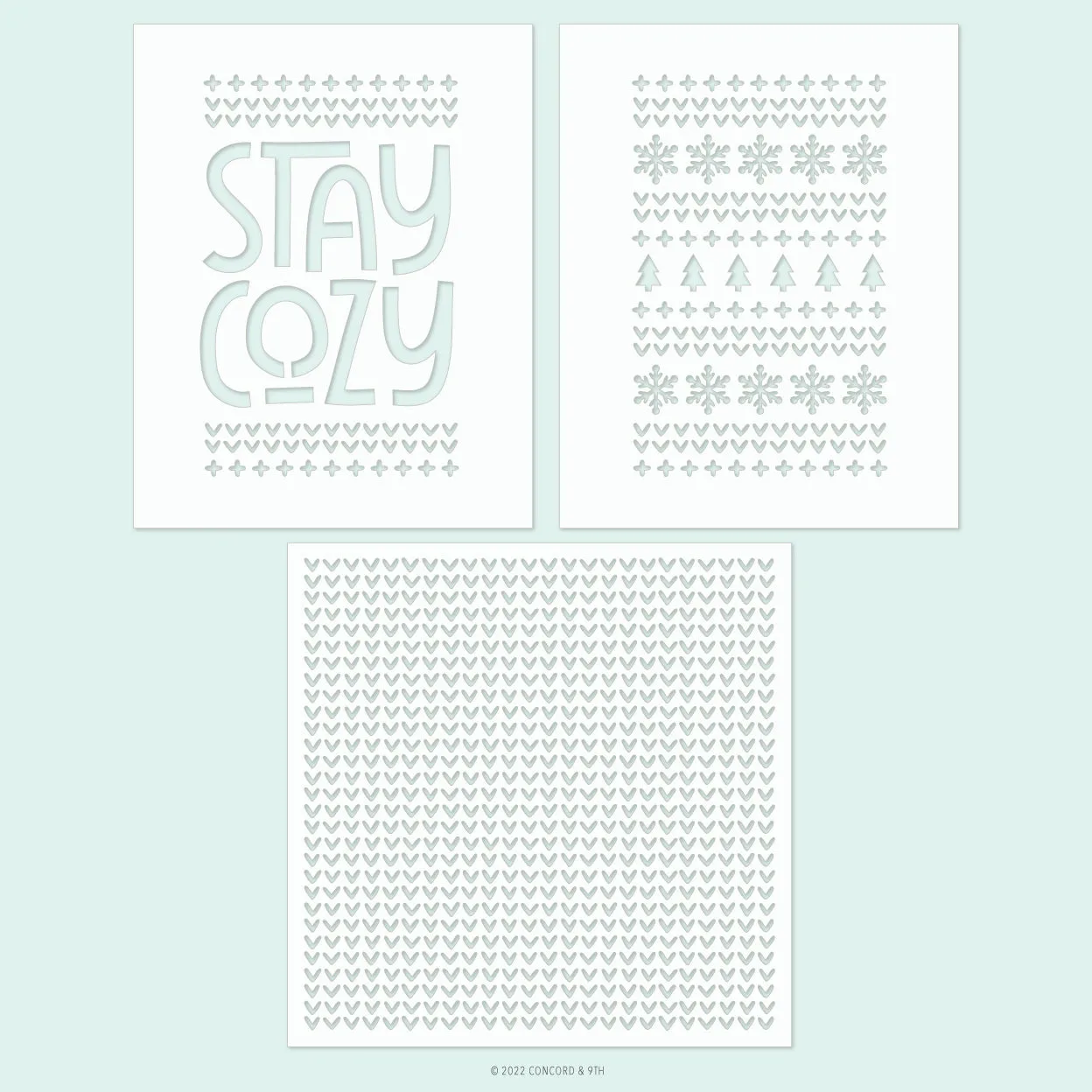 Stay Cozy Stencil Pack