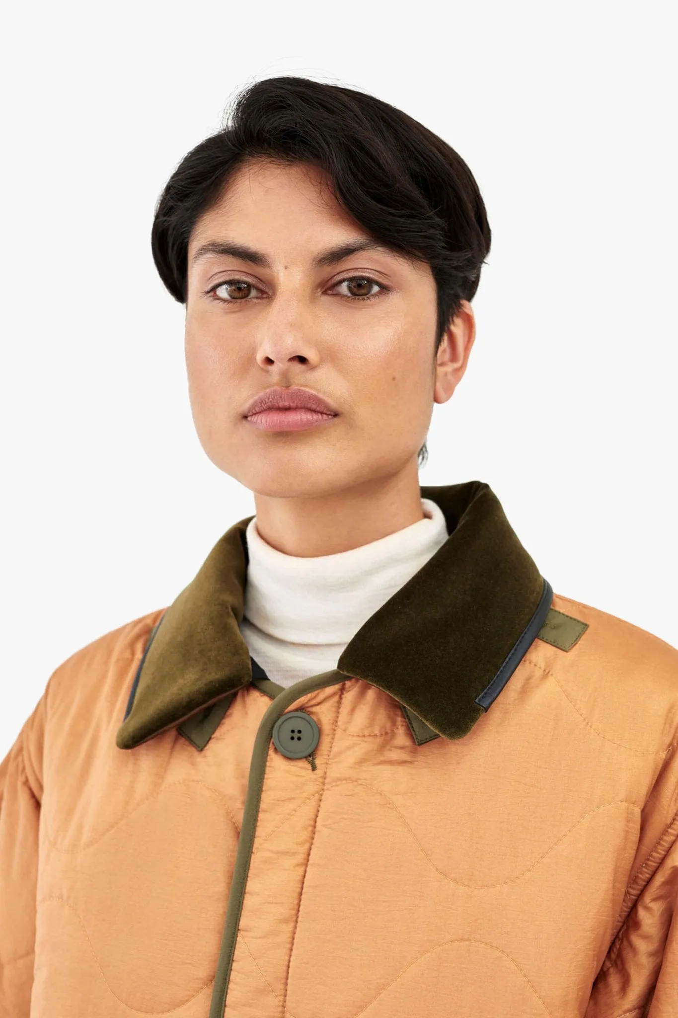 Velvet Collar - Olive / Bronze