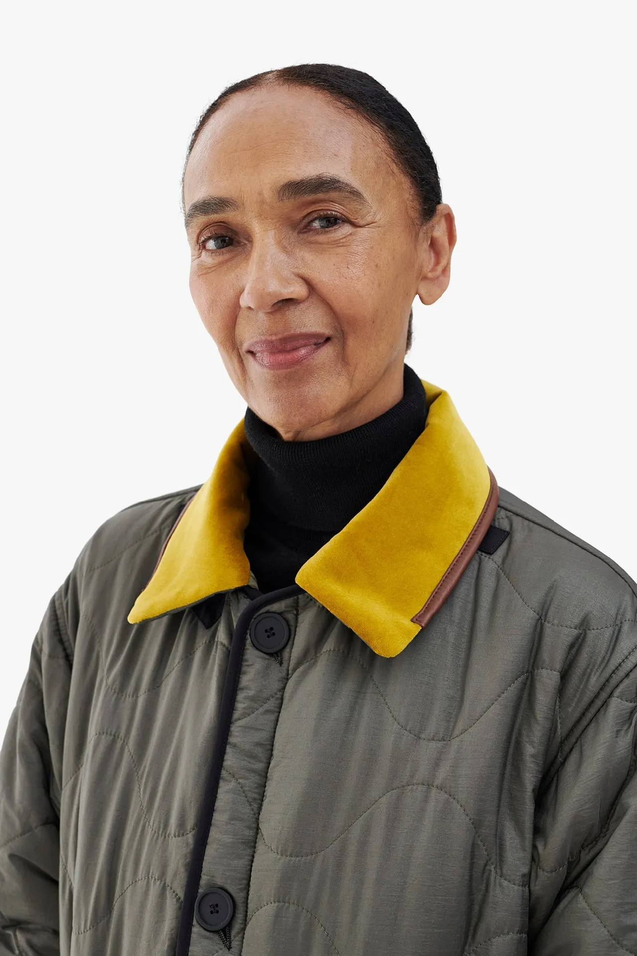Velvet Collar - Yellow Ochre / Dark Olive