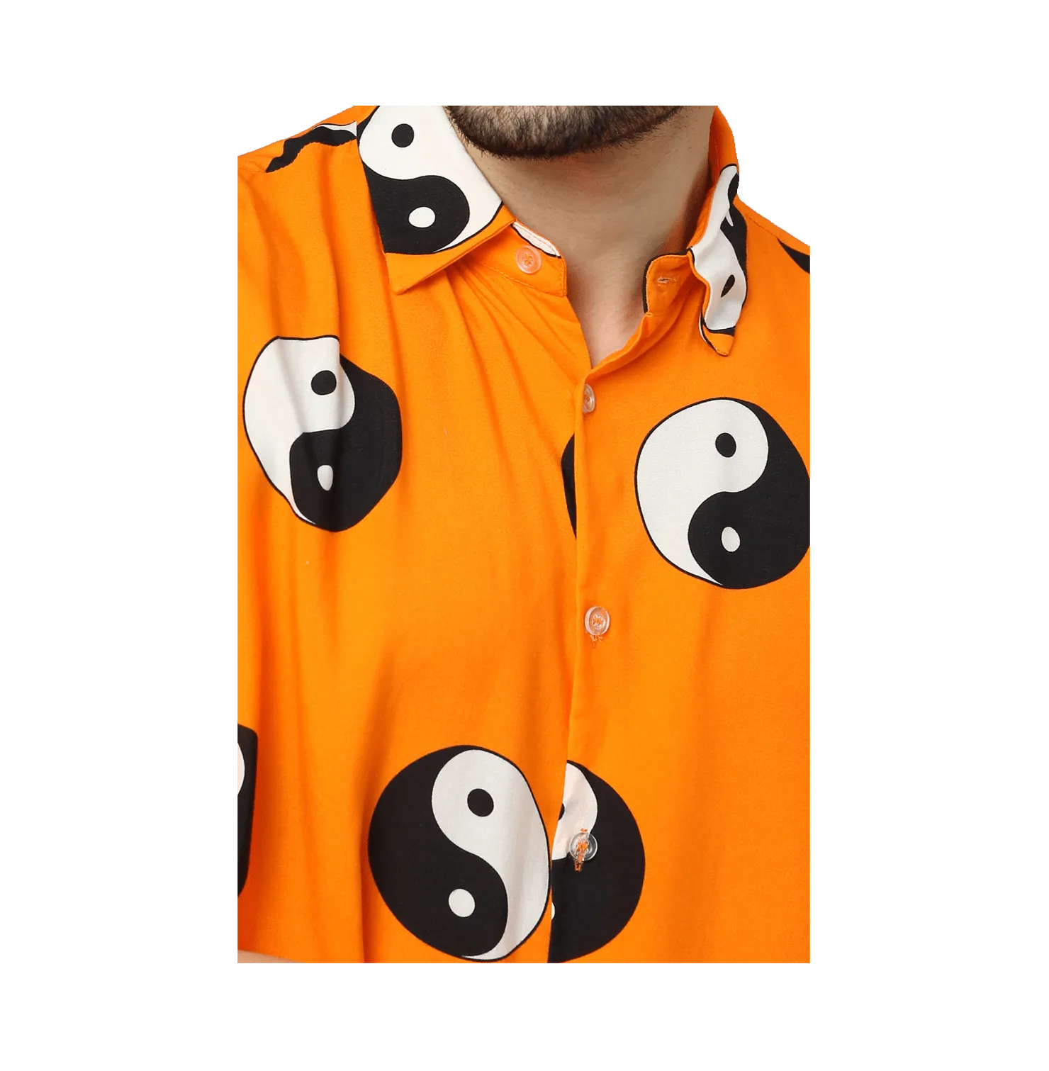 Yin Yang Printed Orange Unisex Shirt